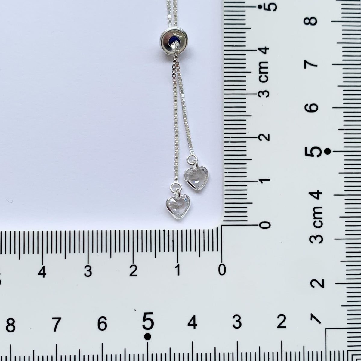 Gravatinha Regulável 2 Corações Zircônias